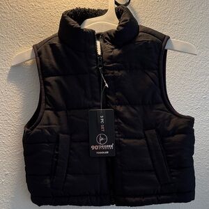 90 Degree By Reflex Black Puffer Vest for Toddlers